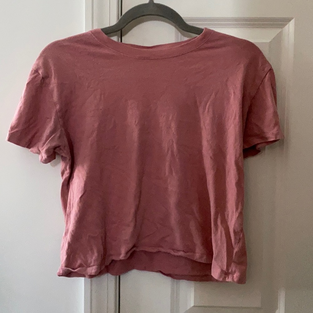 Pink Hollister crop top size small